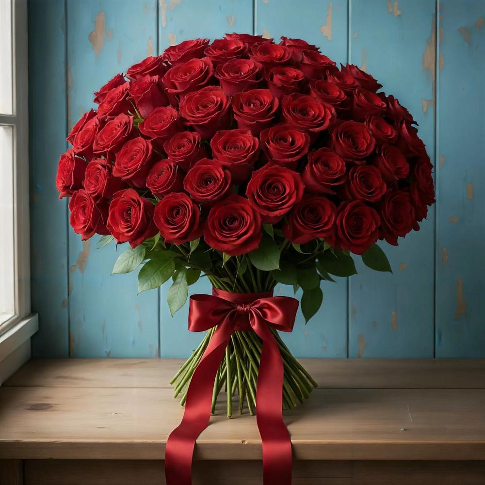 Букет Красные розы Блэк Меджик в Ковалево