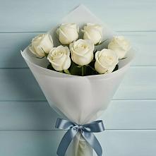 Букет 7 Белых роз Эдлесс Лав в Ковалево