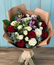 Букет цветов из:  Розы и Альстромерии в Ковалево