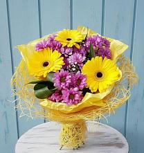 Букет цветов из:  Хризантемы и Герберы в Ковалево