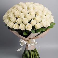 Букет 101 беля роза Белоснежка в Ковалево