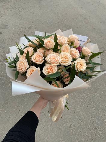 Букет Кремовые розы Латте в Ковалево