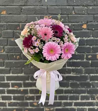 Букет цветов из:  Герберы и Хризантемы в Ковалево