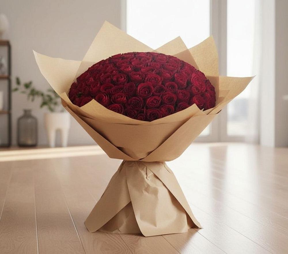 Букет 101 Красная роза в Ковалево