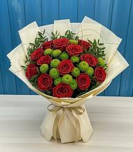 Букет цветов из:  Розы и Хризантемы #REPLACE_PRED# Ковалево