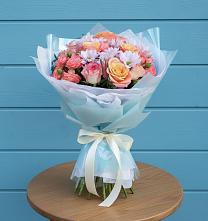 Букет цветов из:  Хризантемы и Розы в Ковалево