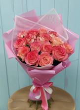 Букет 15 Розовых роз Равель в Ковалево